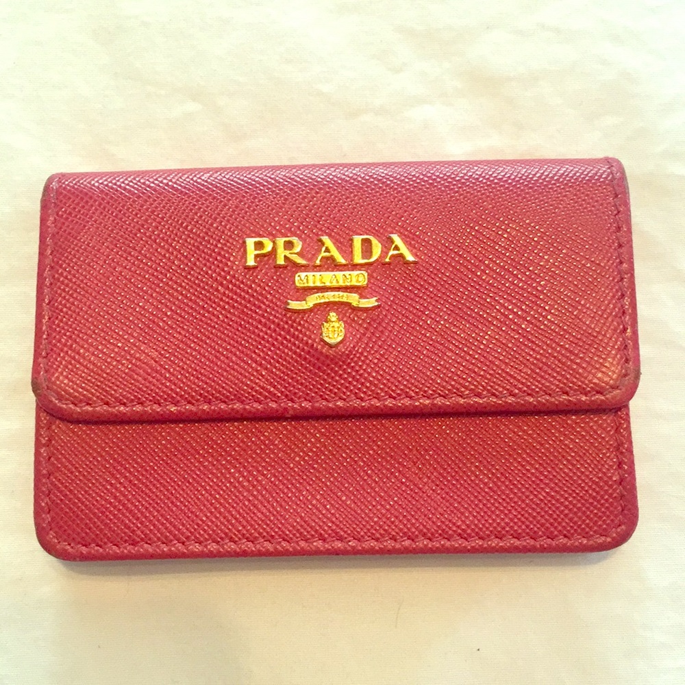 Prada Hot Pink Card Holder